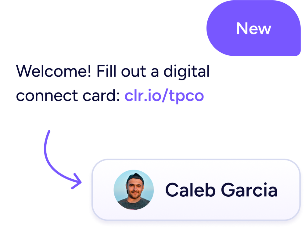 Connect with your visitors Connect with your visitors with a connect card