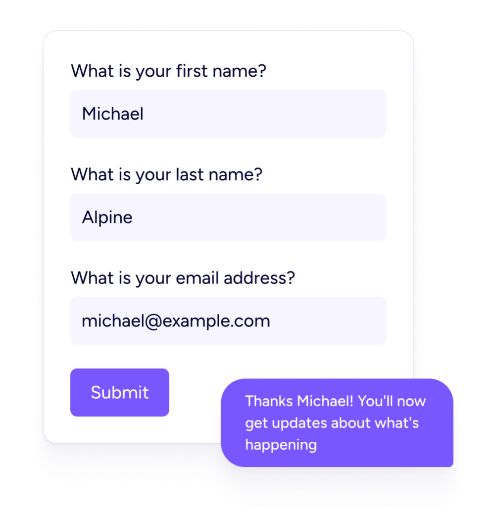 Create parent texting lists Sign up form for updates