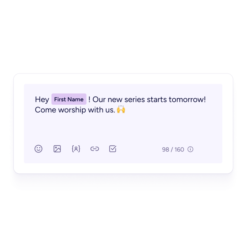 Customize your text Clearstream text message