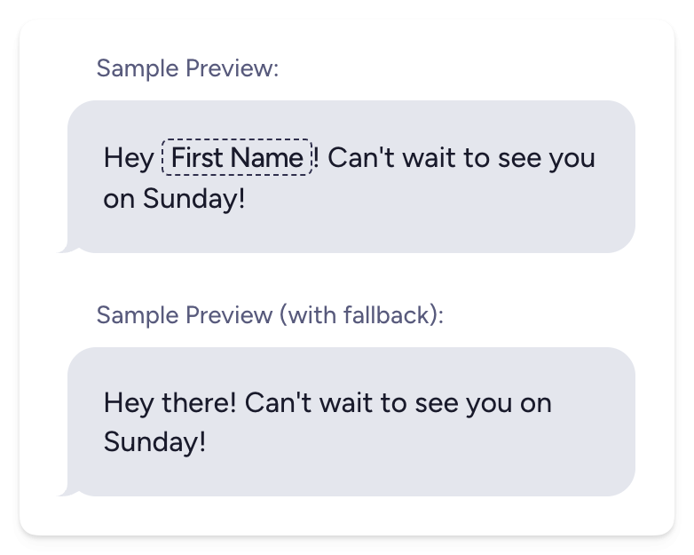 Customize your mass texts Customize your mass texts