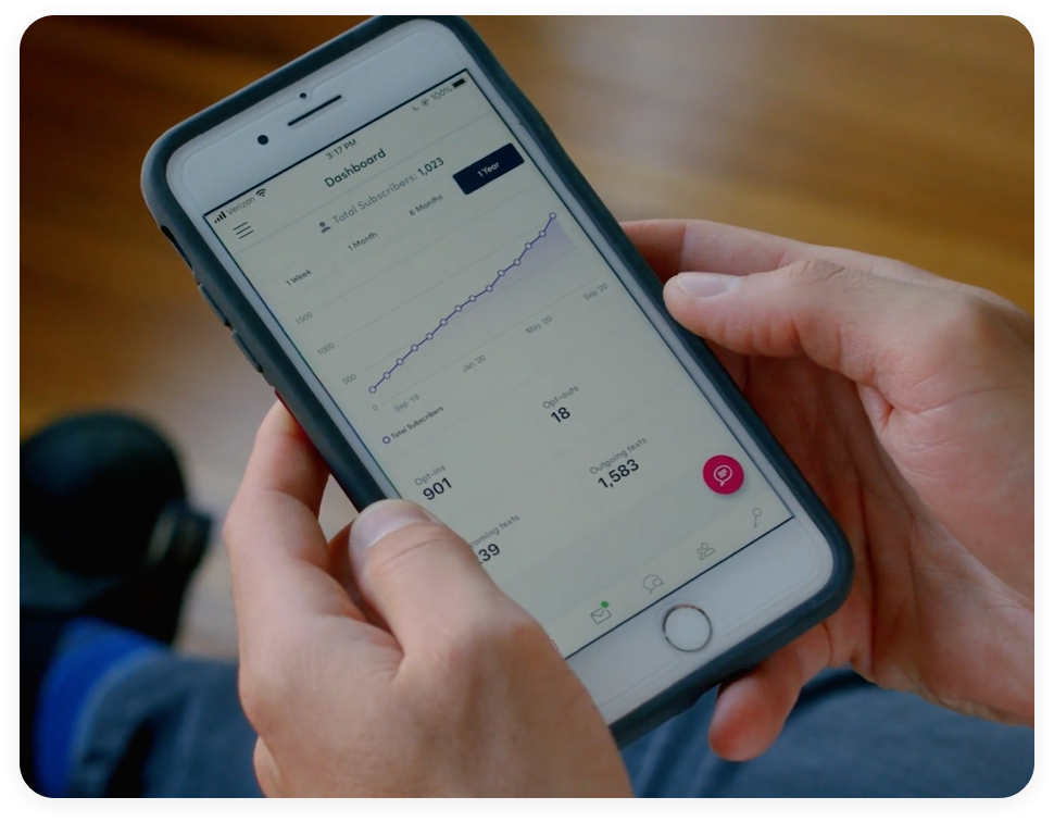 Use our native, user-friendly mobile apps The Clearstream iOS app on an iPhone