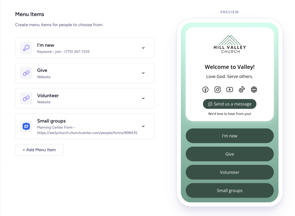 Limitless menu options Limitless menu options