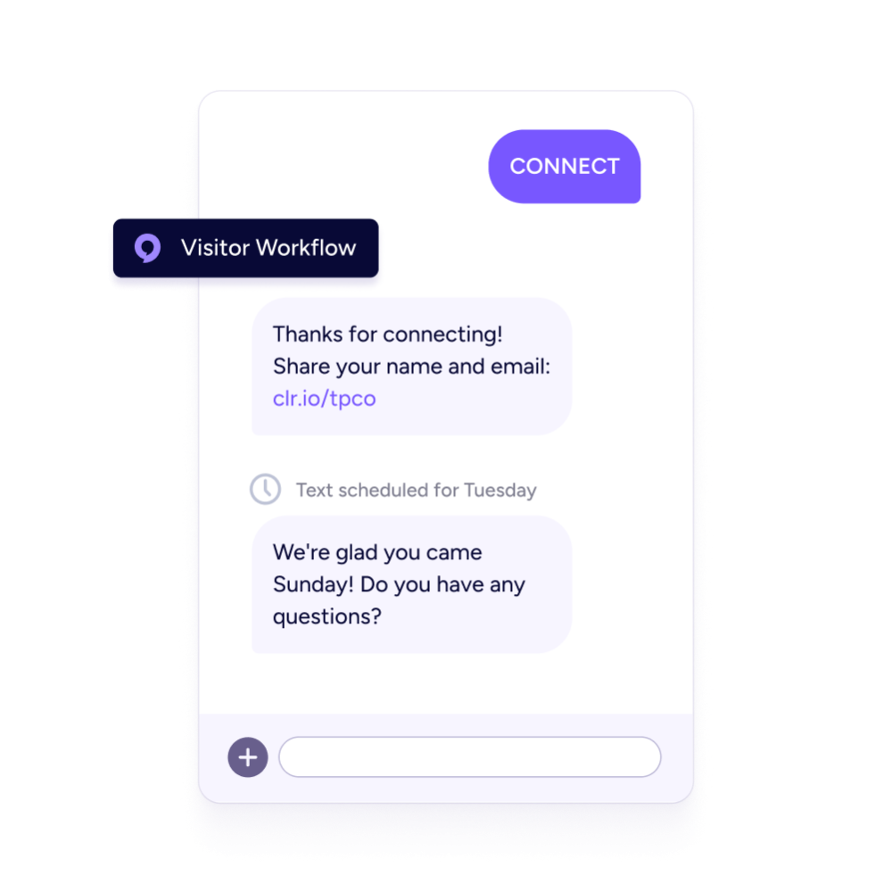 Schedule follow-up texts Schedule messages