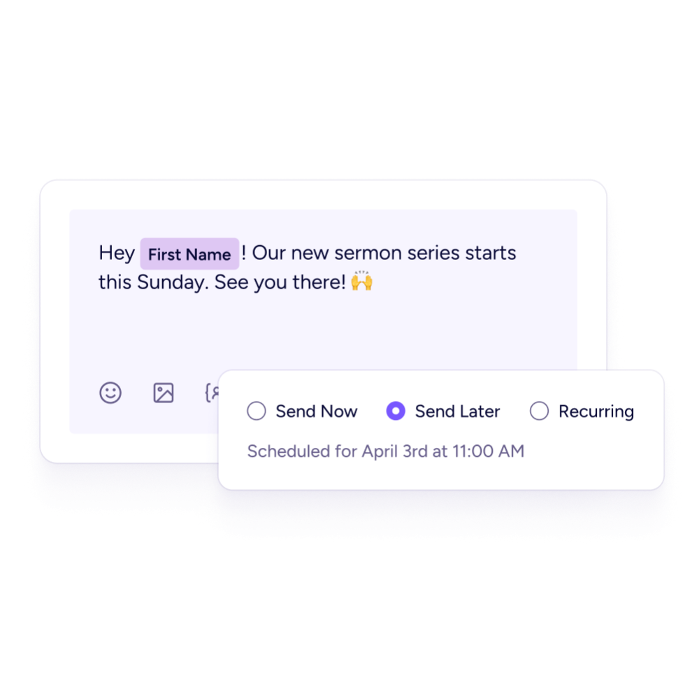 Text your entire church Scheduled message