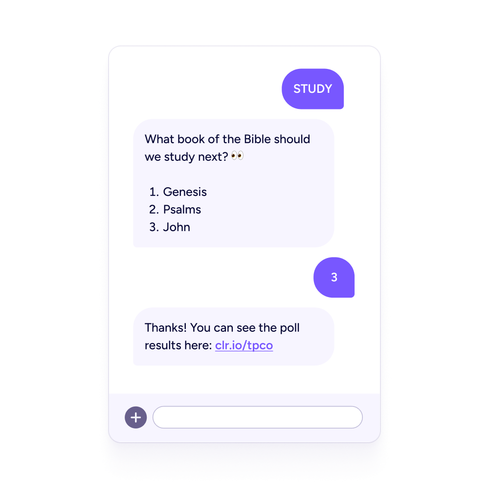 Collect feedback Poll triggered by keyword